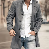 Men's Double-Breasted Wool Coat