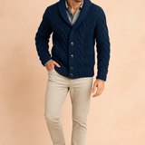 Men's Shawl Collar Knit Cardigan