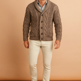 Men's Shawl Collar Knit Cardigan
