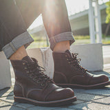 Men's Leather Lace Up Ankle Boots