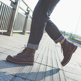 Men's Leather Lace Up Ankle Boots