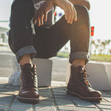 Men's Leather Lace Up Ankle Boots