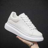 Men's Leather Lace Up Casual Sneakers