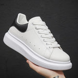 Men's Leather Lace Up Casual Sneakers
