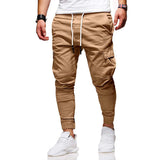 Men's Tapered Cargo Joggers with Drawstring Waist