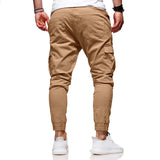 Men's Tapered Cargo Joggers with Drawstring Waist