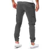 Men's Tapered Cargo Joggers with Drawstring Waist