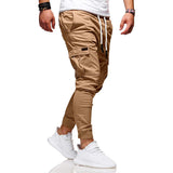 Men's Tapered Cargo Joggers with Drawstring Waist