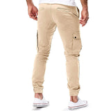 Men's Tapered Cargo Joggers with Drawstring Waist