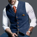 Men's Vintage Button Vest