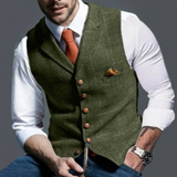 Men's Vintage Button Vest
