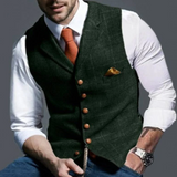 Men's Vintage Button Vest