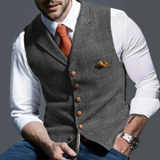 Men's Vintage Button Vest