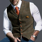 Men's Vintage Button Vest