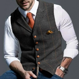 Men's Vintage Button Vest