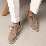 Men's Suede Slip-On Loafers with Rubber Sole