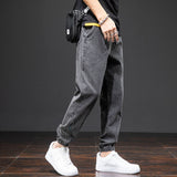Men's Relaxed Fit Drawstring Denim Joggers
