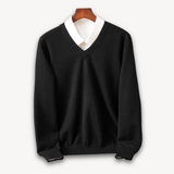Men's V-Neck Fine Knit Sweater