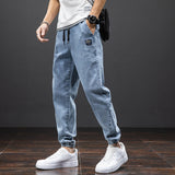 Men's Relaxed Fit Drawstring Denim Joggers