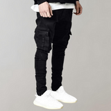Men's Slim Fit Multi-Pocket Biker Jeans