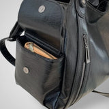 Women's Everyday Black Leather Bag