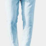 Men's Linen Drawstring Elastic Waist Trousers