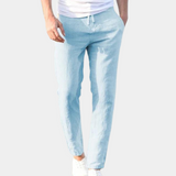 Men's Linen Drawstring Elastic Waist Trousers