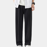 Men's Relaxed Fit Wide Leg Drawstring Trousers
