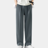 Men's Relaxed Fit Wide Leg Drawstring Trousers