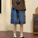 Men's Relaxed Fit Denim Cargo Shorts