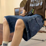 Men's Relaxed Fit Denim Cargo Shorts
