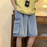 Men's Relaxed Fit Denim Cargo Shorts