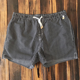 Men's Striped Drawstring Swim Shorts