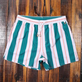 Men's Striped Drawstring Swim Shorts