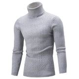 Men's Ribbed Turtleneck Knit Sweater