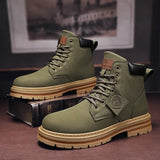Men's Lace-Up Outdoor Boots with Non-Slip Sole
