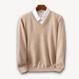 Men's V-Neck Fine Knit Sweater