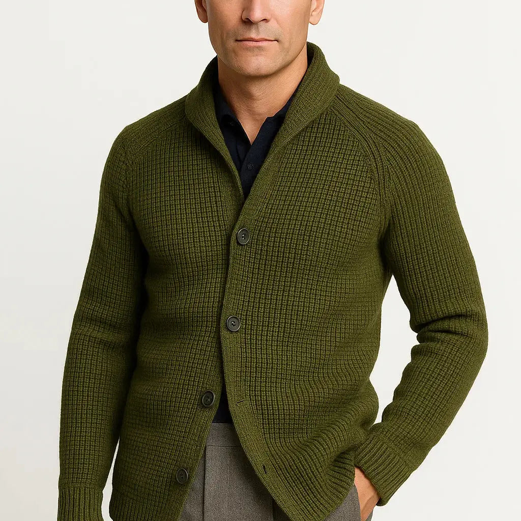 Men's Essential Black Cardigan