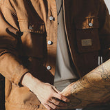 Men's Button Front Utility Jacket