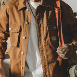 Men's Button Front Utility Jacket