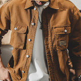 Men's Button Front Utility Jacket