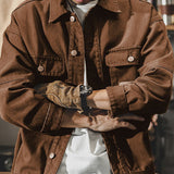 Men's Button Front Utility Jacket