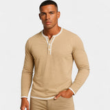 Men's Long Sleeve Henley T-Shirt