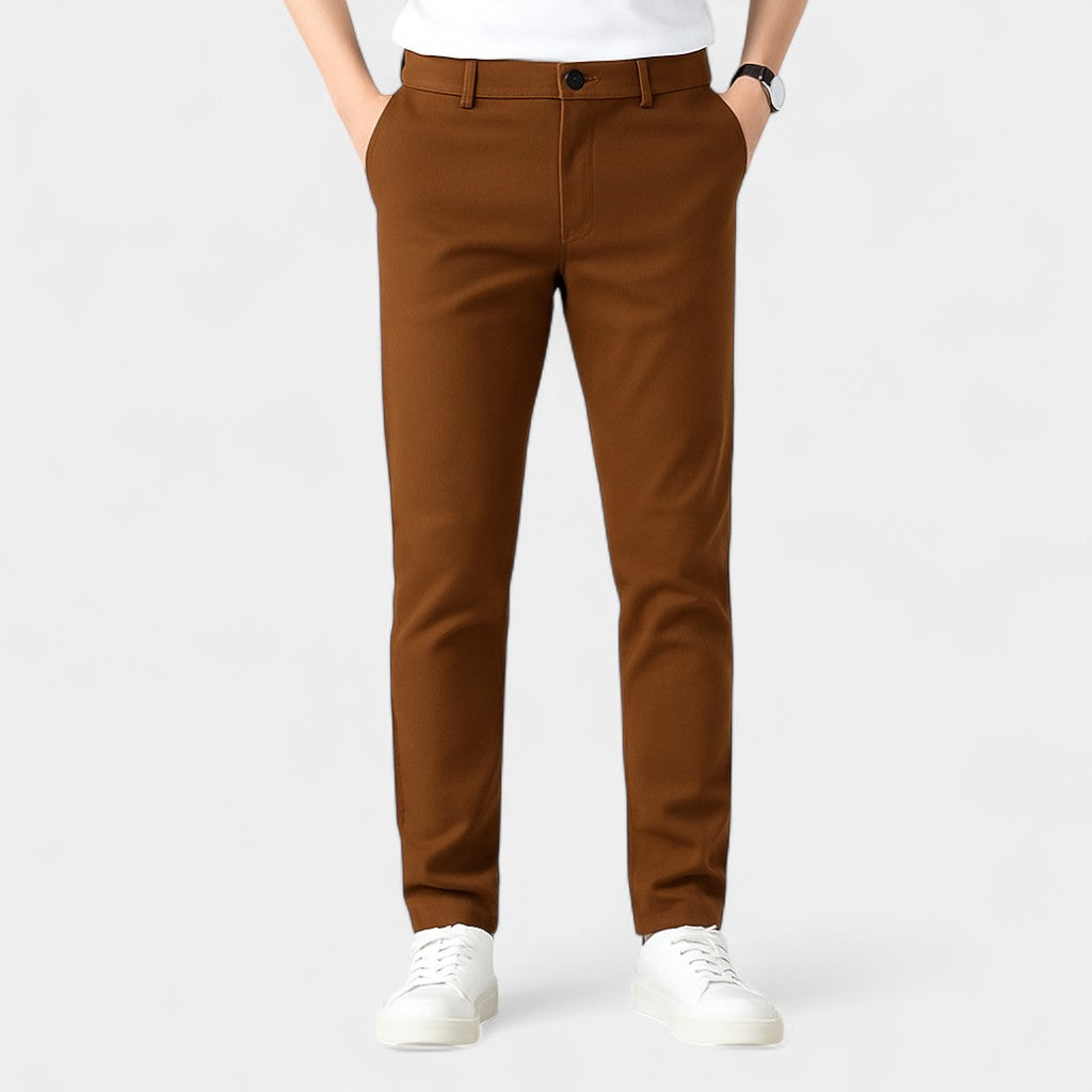 Men's Casual Straight Leg Slim Fit Cotton Pants