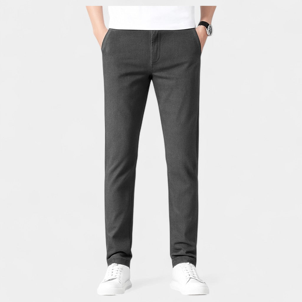 Men's Casual Straight Leg Slim Fit Cotton Pants