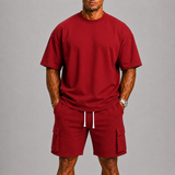 Men's T-Shirt & Cargo Shorts Set