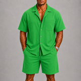 Men's Short Sleeve Shirt & Shorts Set