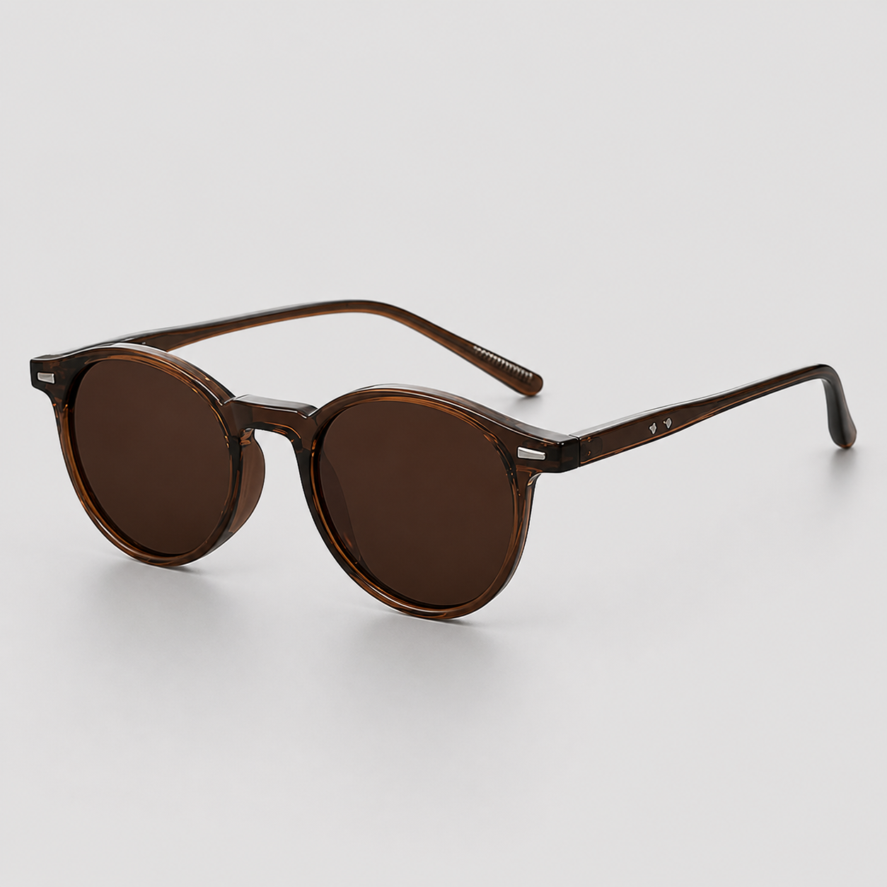 Men's Round Full-Frame Polycarbonate Sunglasses