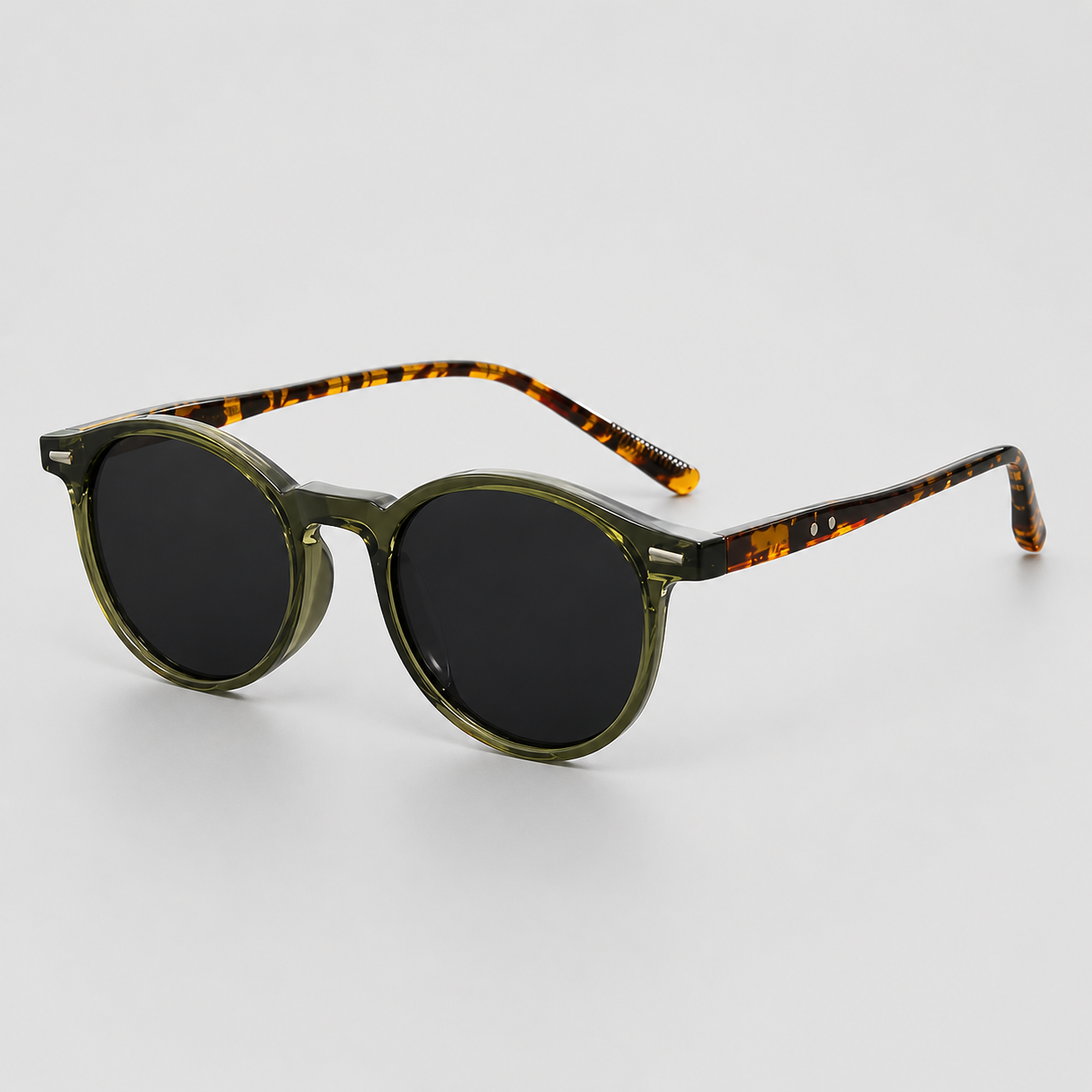 Men's Round Full-Frame Polycarbonate Sunglasses