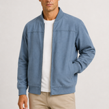 Men's Suede Zip-Up Bomber Jacket